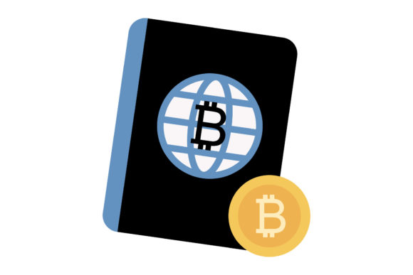 Download Bitcoin Icon Black Passport Design Art - Premium Resources