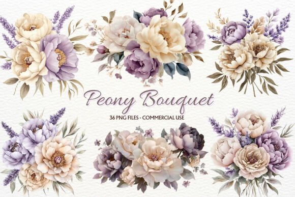 Download Peony Bouquet Floral Arrangement Clipart - Bouquet Collection