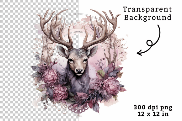 Download Watercolor Reindeer Clipart PNG - Watercolor reindeer clipart Collection