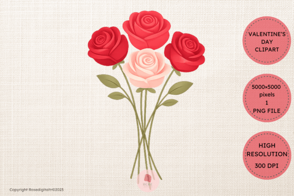 Download Rose Valentine Bouquet Clipart 16 - Bouquet Collection