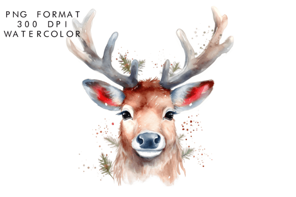 Download Watercolor Reindeer Clipart - Premium Resources